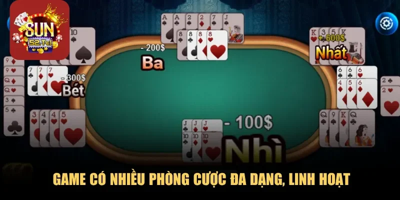 Game có nhiều phòng cược đa dạng, linh hoạt