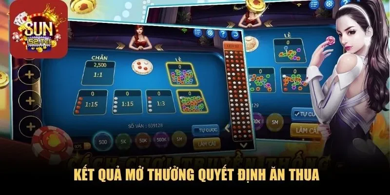 Kết quả mở thưởng quyết định ăn thua