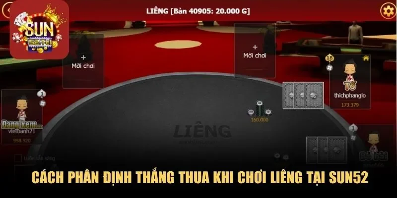 Cách phân định thắng thua khi chơi liêng tại Sun52